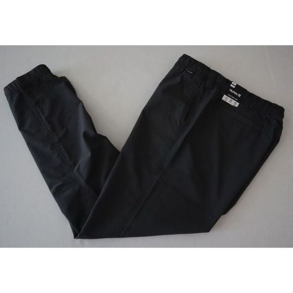 Hurley HFA21VMB 02546 Men's Sz L Dark Stone Gray Nylon Stretch Twill Joggers $60 - Picture 6 of 10